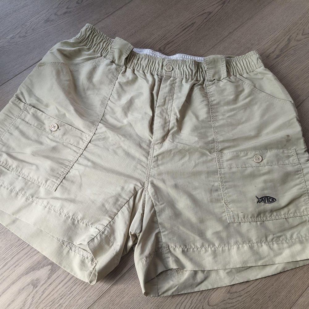 The Original AFTCO Men's Fishing Short Size 38 Khaki shorts